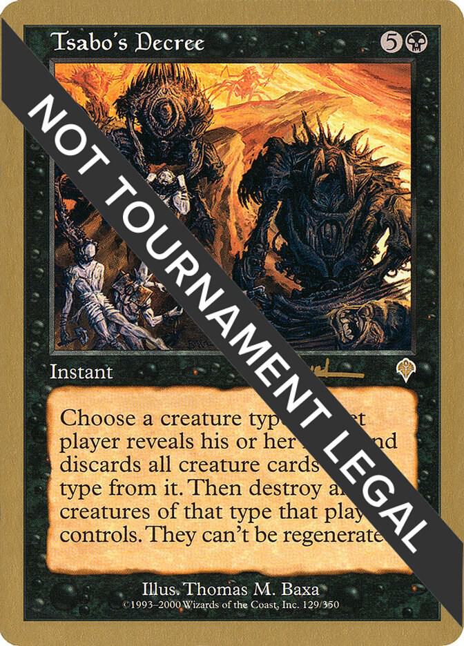 Tsabo's Decree (Antoine Ruel) [World Championship Decks 2001]