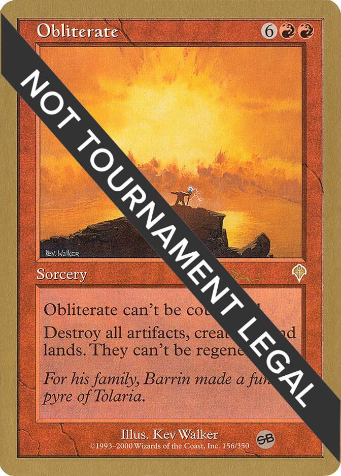 Obliterate (Jan Tomcani) (SB) [World Championship Decks 2001]