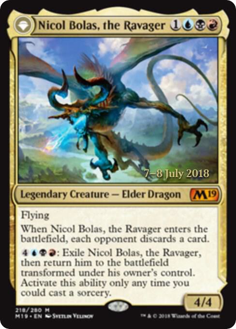 Nicol Bolas, the Ravager // Nicol Bolas, the Arisen [Core Set 2019 Prerelease Promos]