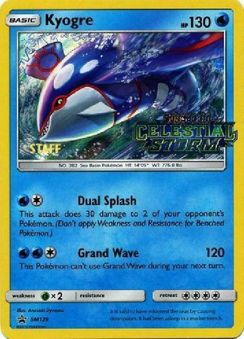Kyogre (SM129) (Staff Prerelease Promo) [Sun & Moon: Black Star Promos]