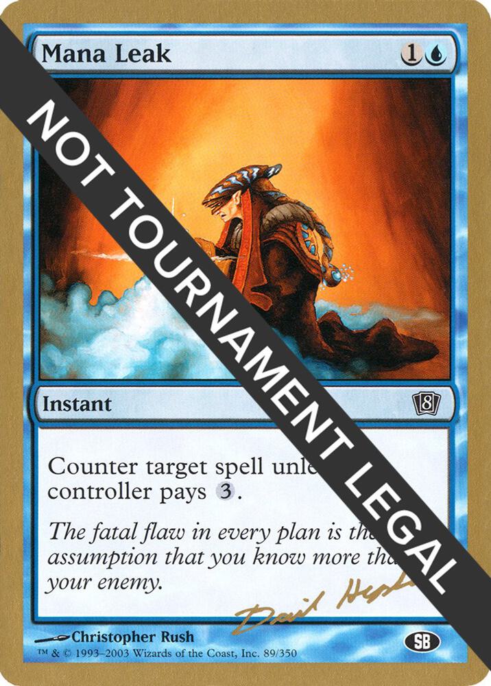 Mana Leak (Dave Humpherys) (SB) [World Championship Decks 2003]