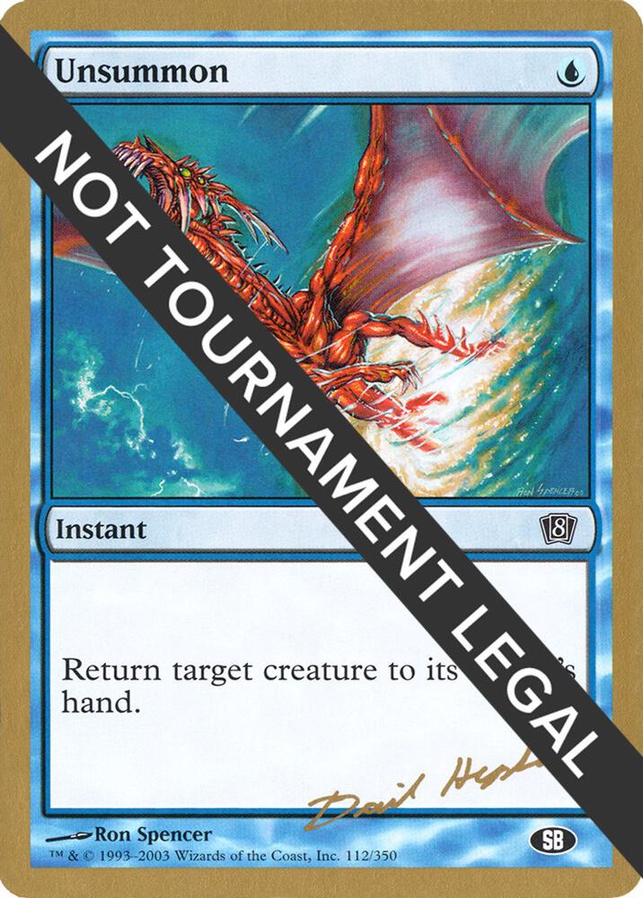 Unsummon (Dave Humpherys) (SB) [World Championship Decks 2003]