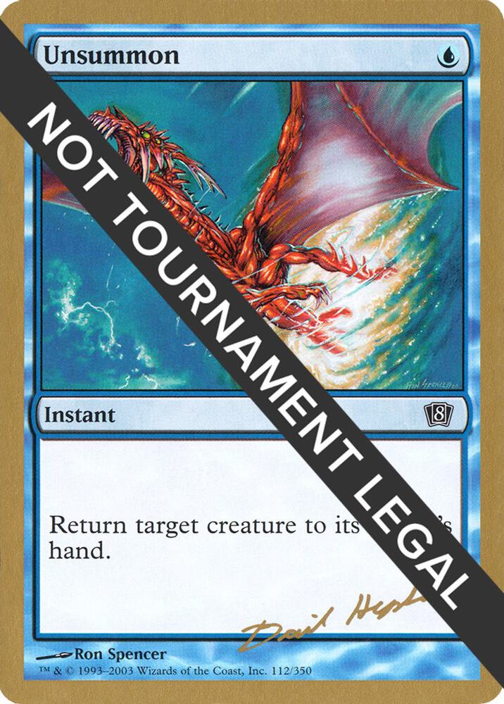Unsummon (Dave Humpherys) [World Championship Decks 2003]