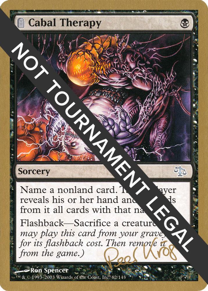 Cabal Therapy (Peer Kroger) [World Championship Decks 2003]