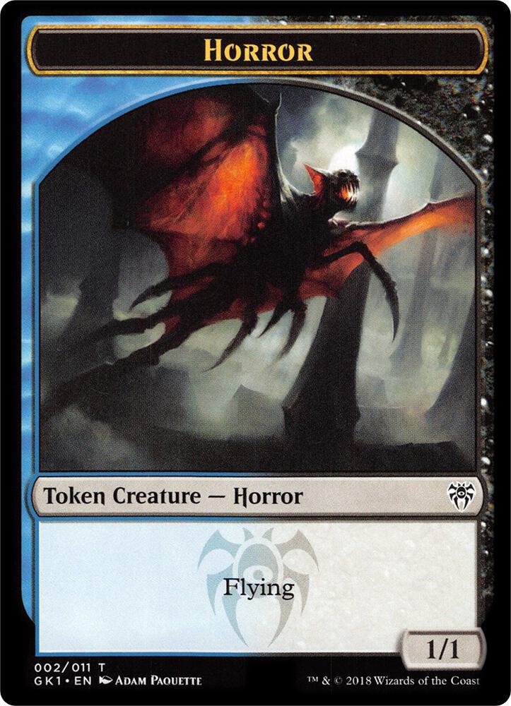 Copy // Horror Double-Sided Token [Guilds of Ravnica Guild Kit Tokens]