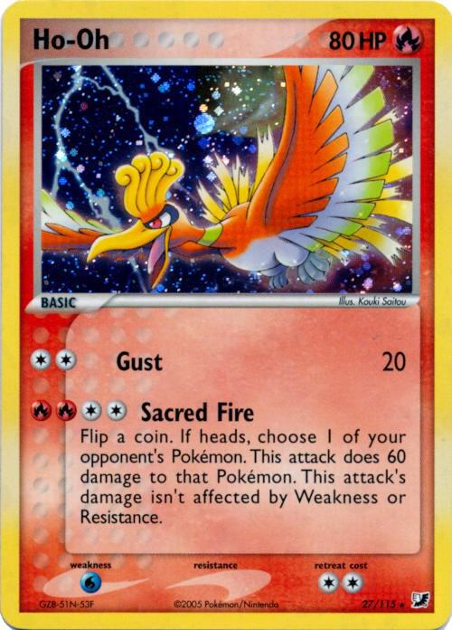 Ho Oh(27/115) (Cosmos Holo) (Theme Deck Exclusive) [EX: Unseen Forces]