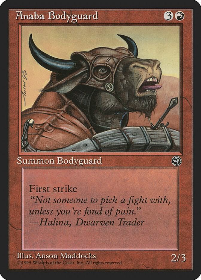 Anaba Bodyguard (Eron Flavor Text) [Homelands]