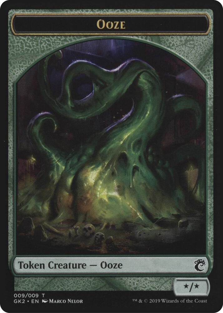 Ooze // Frog Lizard Double-Sided Token [Ravnica Allegiance Guild Kit Tokens]