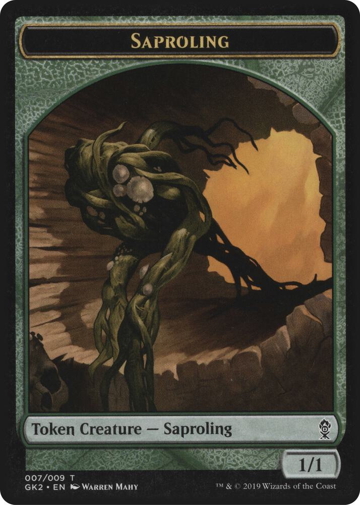 Saproling // Wurm Double-Sided Token [Ravnica Allegiance Guild Kit Tokens]