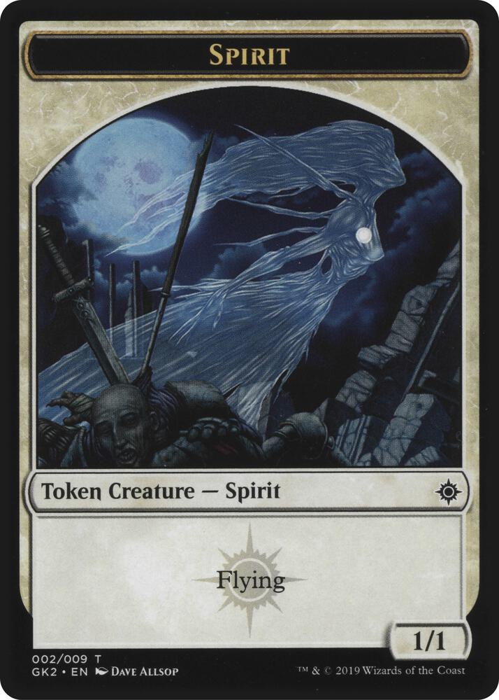 Spirit (002) // Spirit (010) Double-Sided Token [Ravnica Allegiance Guild Kit Tokens]