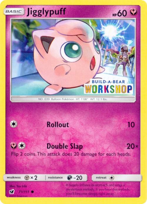 Jigglypuff (71/111) (Build A Bear Workshop Exclusive) [Sun & Moon: Crimson Invasion]
