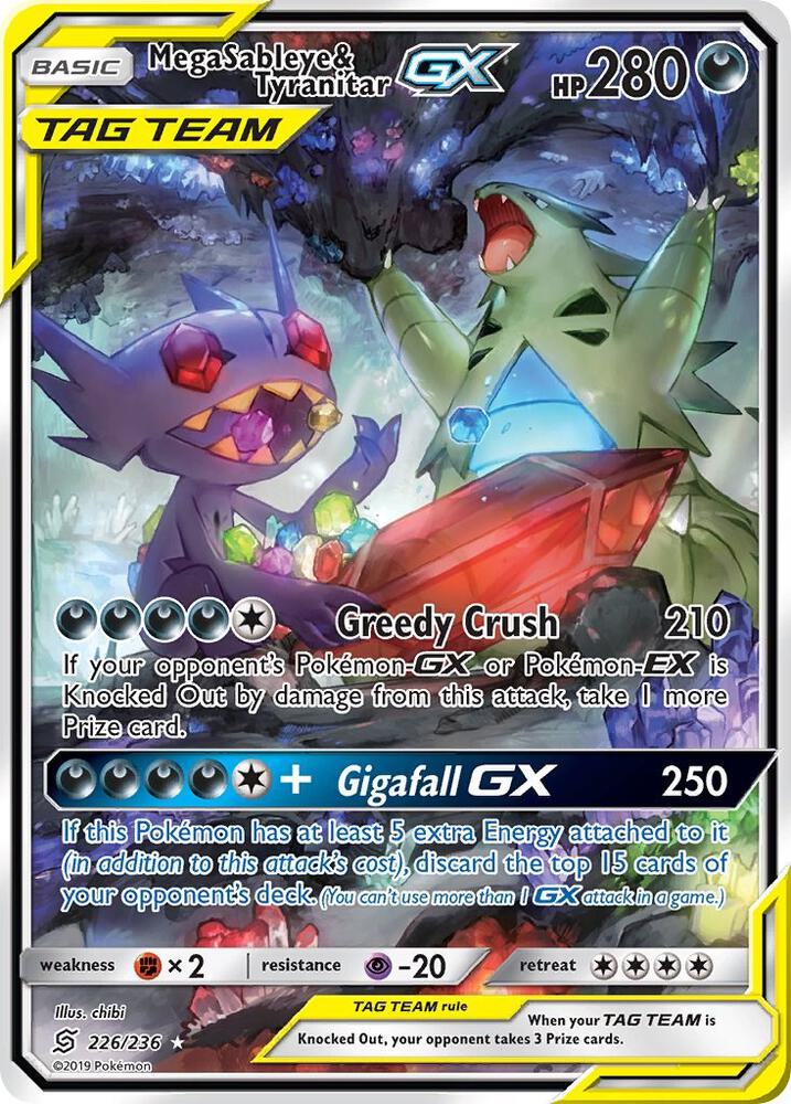 Mega Sableye & Tyranitar GX (226/236) [Sun & Moon: Unified Minds]