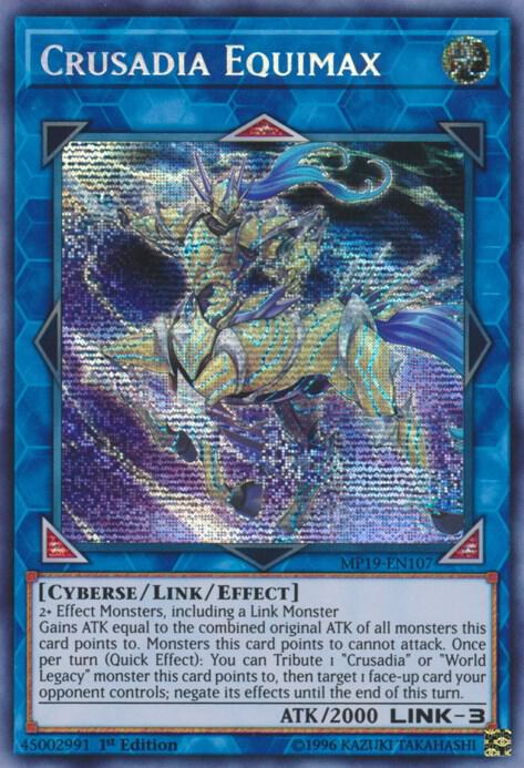 Crusadia Equimax [MP19-EN107] Prismatic Secret Rare
