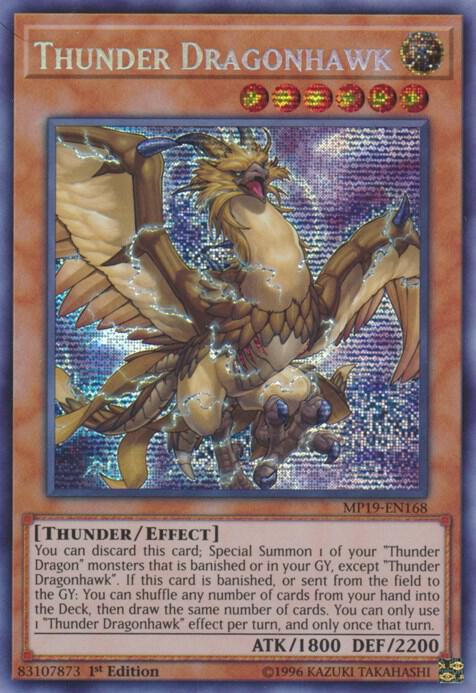 Thunder Dragonhawk [MP19-EN168] Prismatic Secret Rare