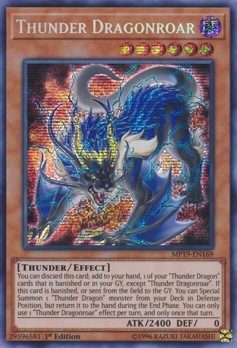 Thunder Dragonroar [MP19-EN169] Prismatic Secret Rare