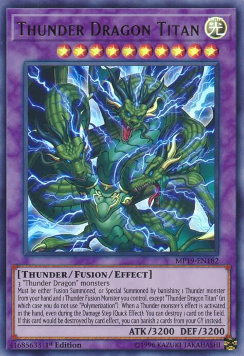 Thunder Dragon Titan [MP19-EN182] Ultra Rare