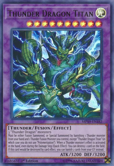 Thunder Dragon Titan [MP19-EN182] Ultra Rare