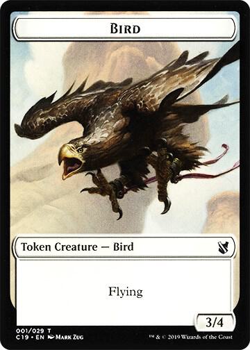Bird (001) // Sculpture Double-Sided Token [Commander 2019 Tokens]