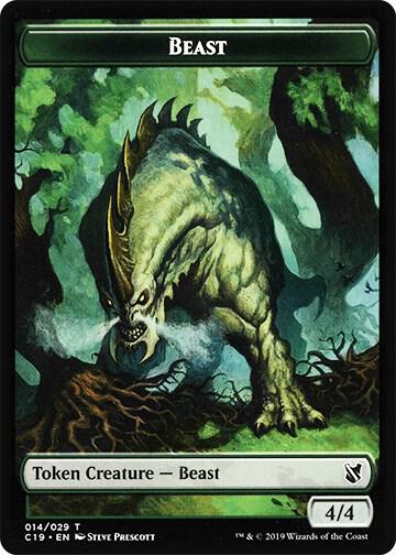 Beast (014) // Wurm Double-Sided Token [Commander 2019 Tokens]