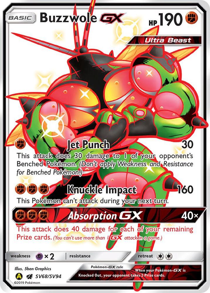 Buzzwole GX (SV68/SV94) [Sun & Moon: Hidden Fates - Shiny Vault]