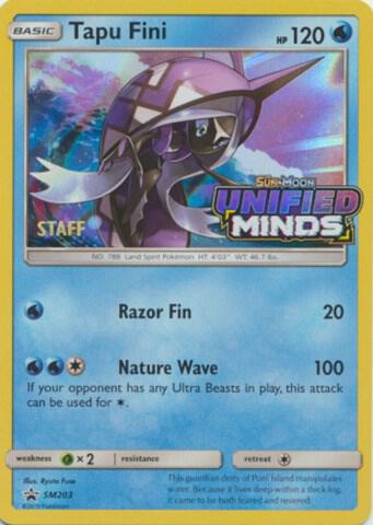 Tapu Fini (SM203) (Staff Prerelease Promo) [Sun & Moon: Black Star Promos]