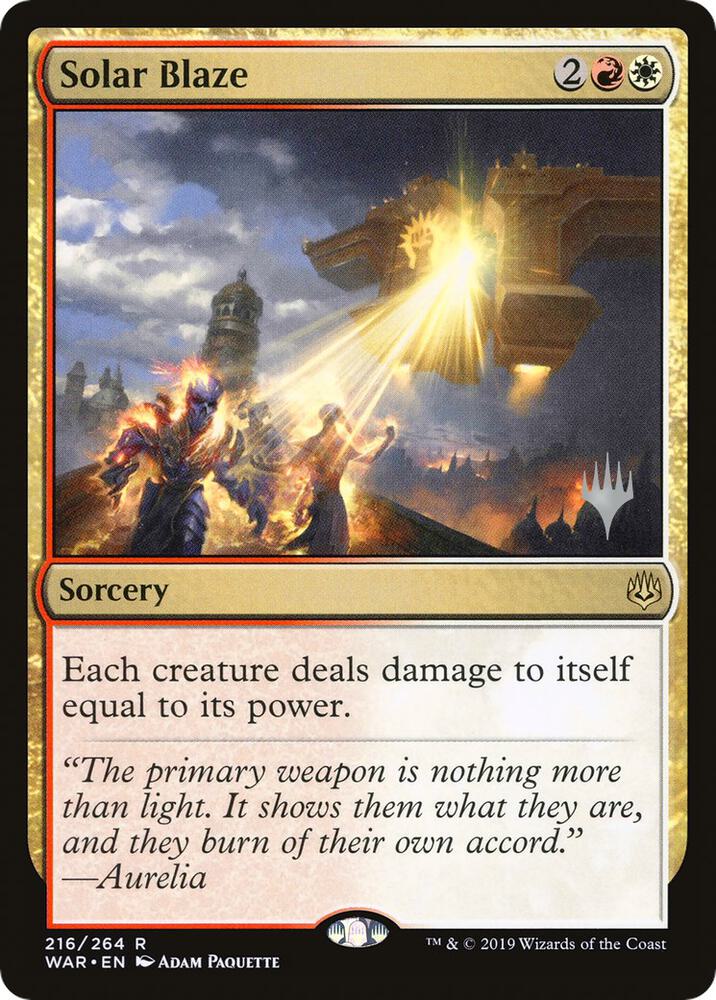 Solar Blaze (Promo Pack) [War of the Spark Promos]