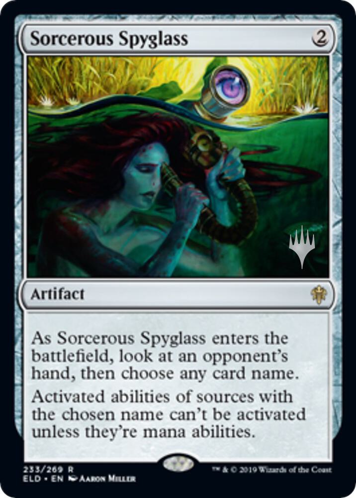 Sorcerous Spyglass (Promo Pack) [Throne of Eldraine Promos]