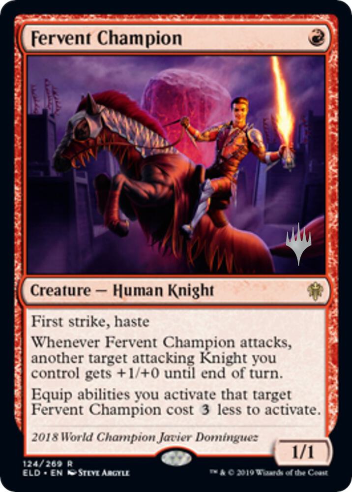 Fervent Champion (Promo Pack) [Throne of Eldraine Promos]