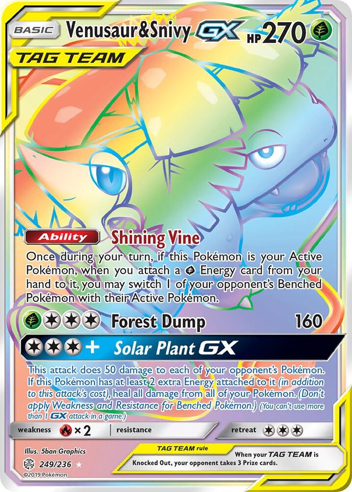 Venusaur & Snivy GX (249/236) [Sun & Moon: Cosmic Eclipse]