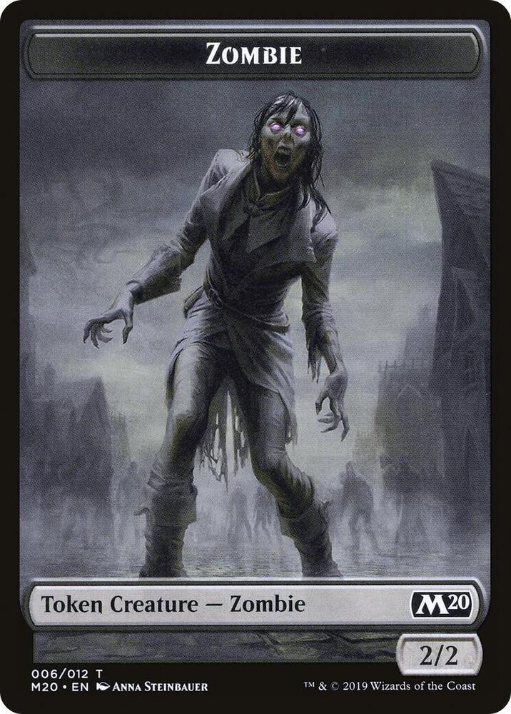 Zombie // Wolf Double-Sided Token [Game Night 2019 Tokens]