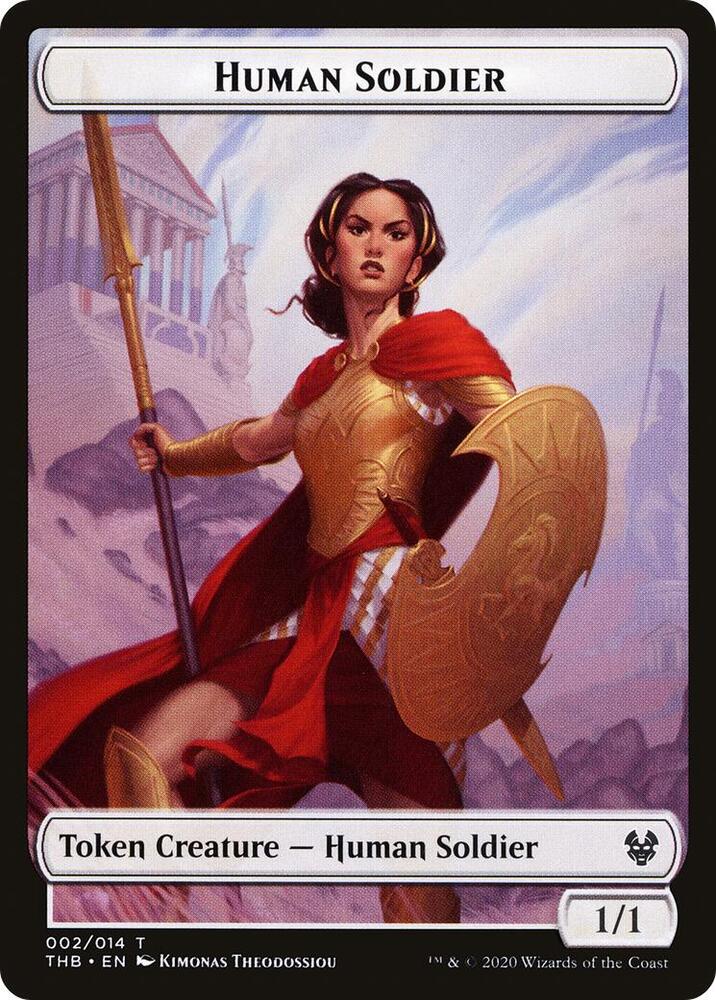 Human Soldier // Wolf Double-Sided Token [Theros Beyond Death Tokens]