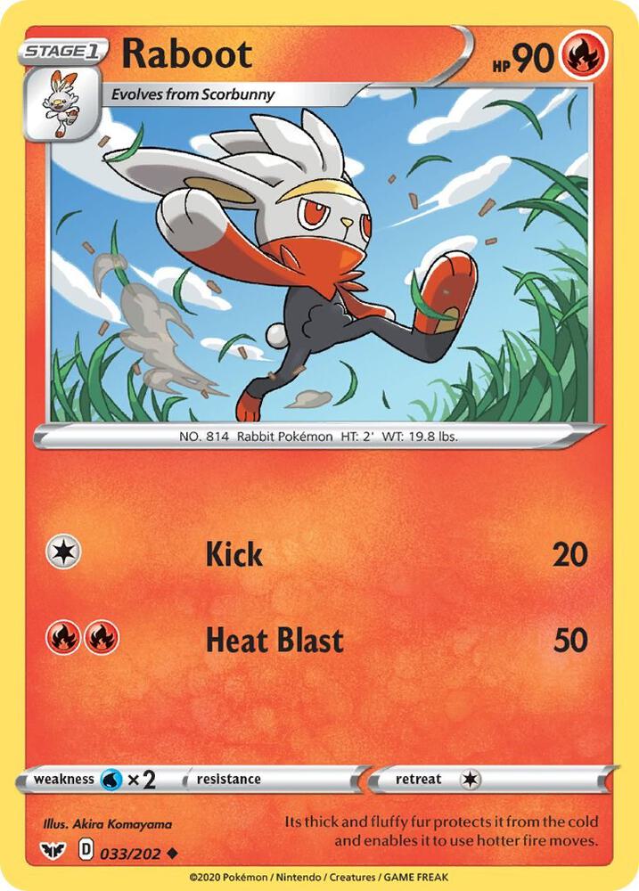 Raboot (033/202) [Sword & Shield: Base Set]