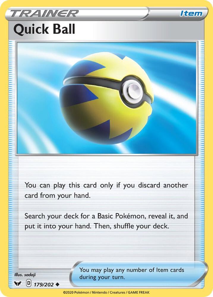 Quick Ball (179/202) [Sword & Shield: Base Set]