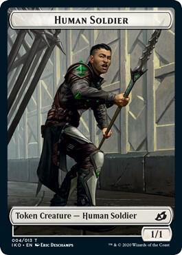 Human Soldier Token (004/013) [Ikoria: Lair of Behemoths Tokens]