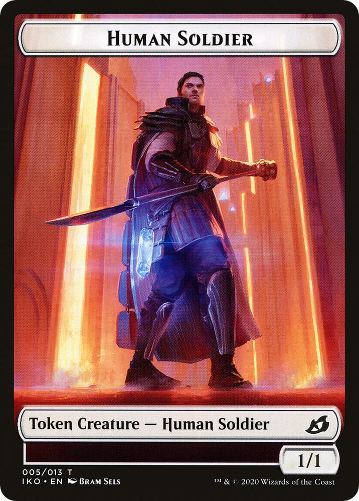 Human Soldier (005) // Drake Double-Sided Token [Commander 2020 Tokens]