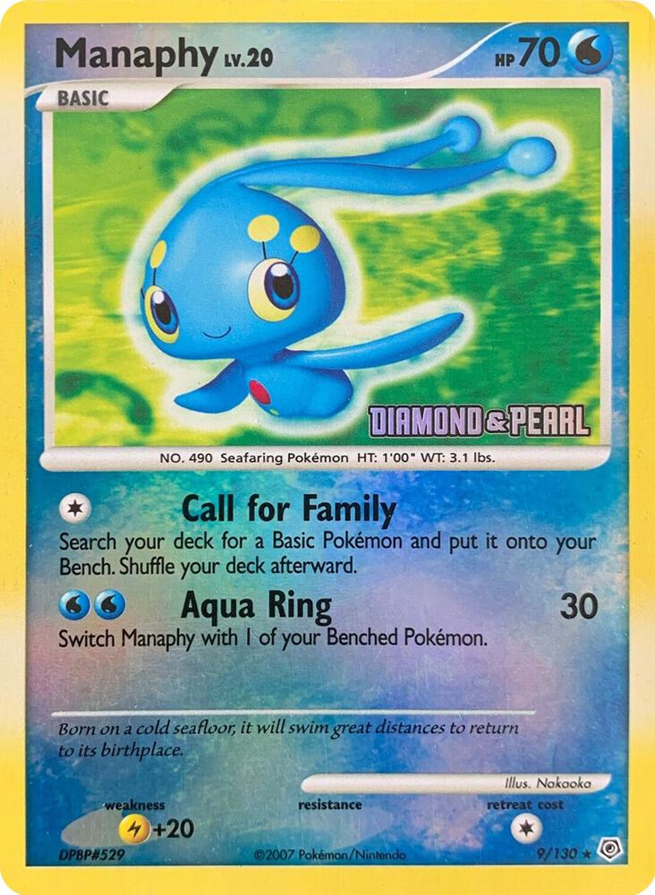Manaphy (9/130) [Burger King Promos: 2008 Collection]