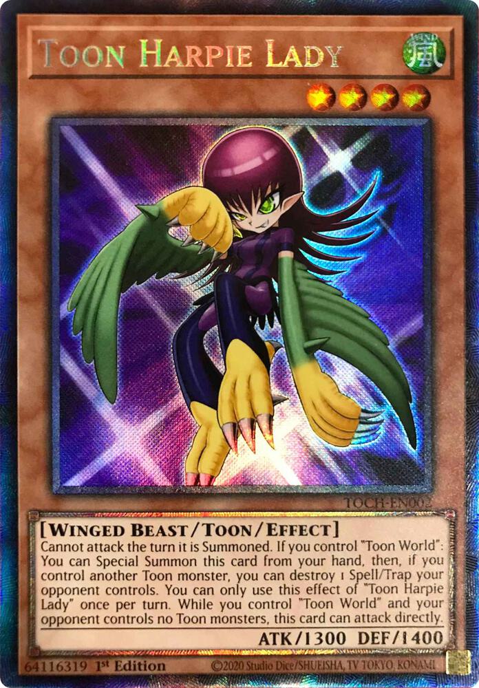 Toon Harpie Lady [TOCH-EN002] Collector's Rare