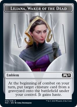Liliana, Waker of the Dead Emblem [Core Set 2021 Tokens]