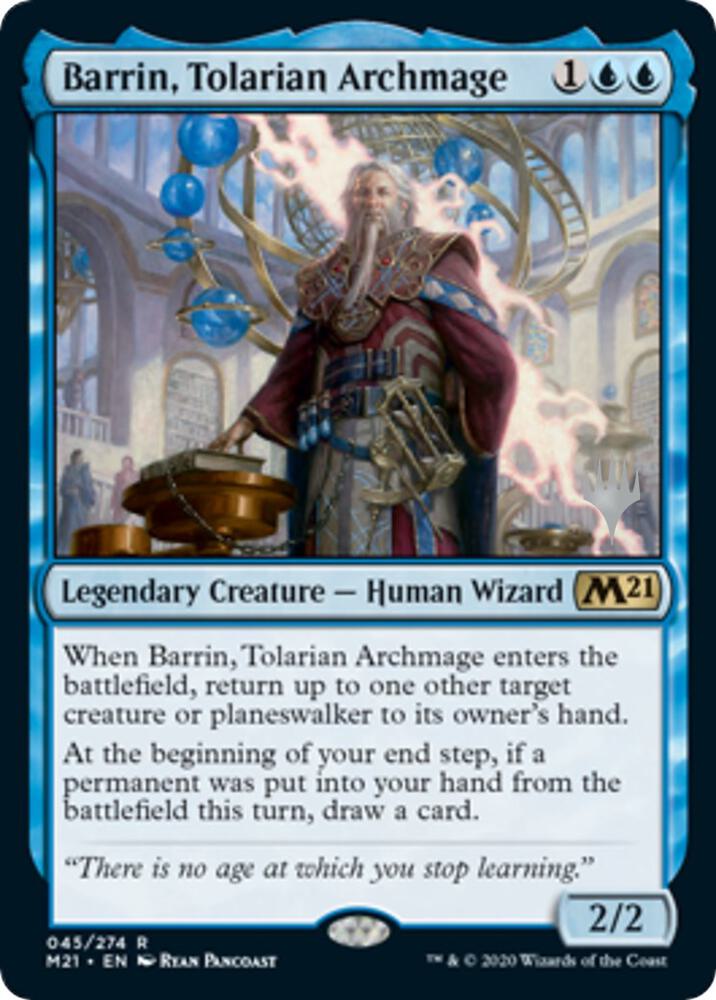 Barrin, Tolarian Archmage (Promo Pack) [Core Set 2021 Promos]