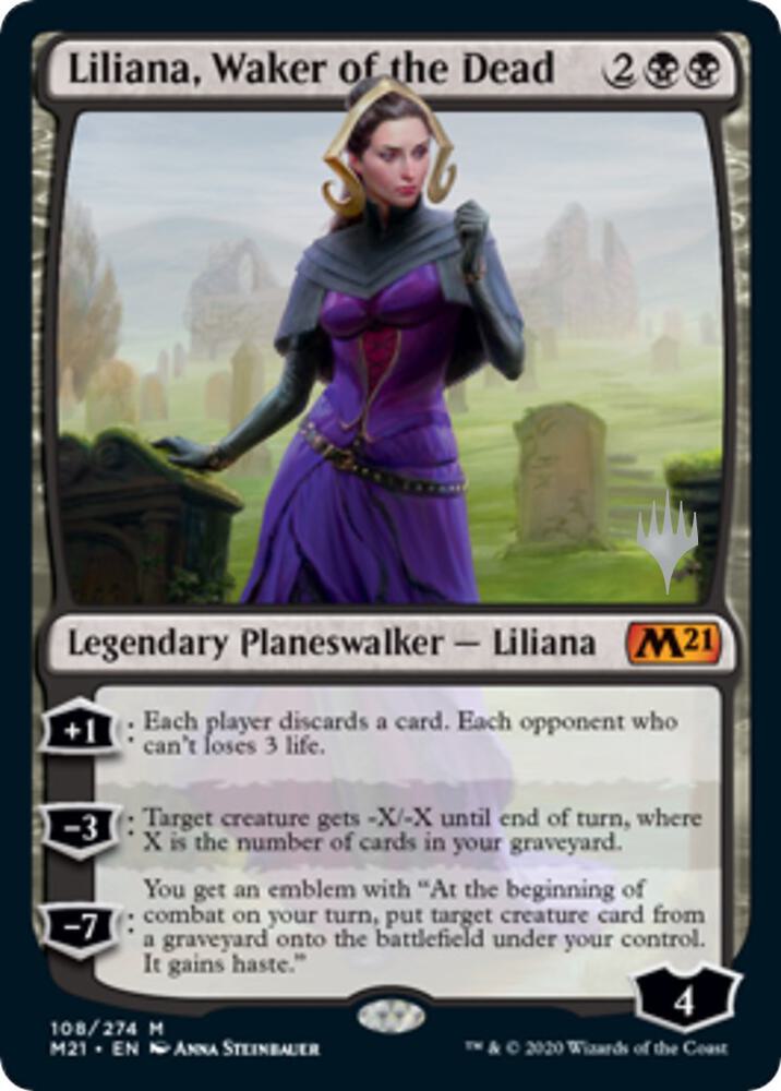 Liliana, Waker of the Dead (Promo Pack) [Core Set 2021 Promos]