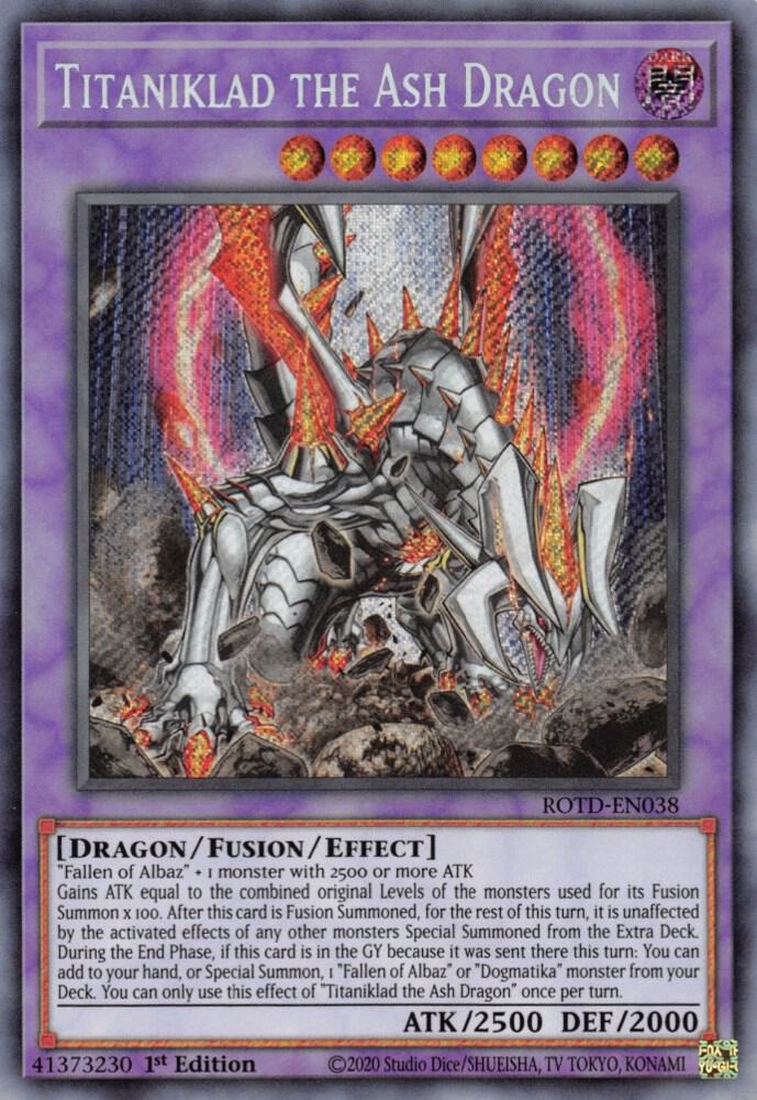 Titaniklad the Ash Dragon [ROTD-EN038] Secret Rare