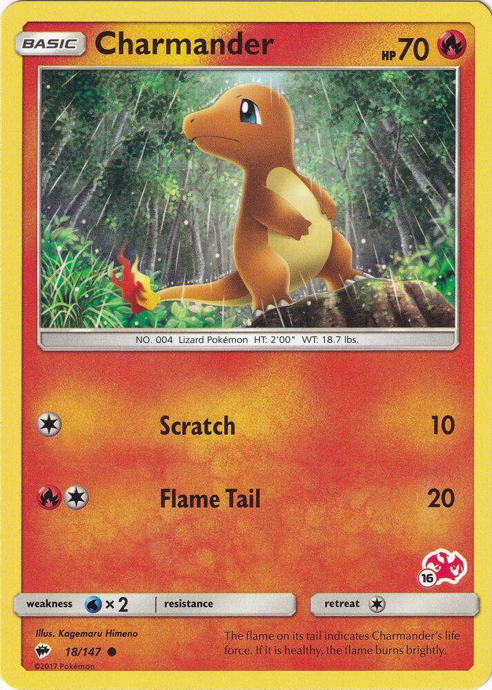Charmander (18/147) (Charizard Stamp #16) [Battle Academy 2020]