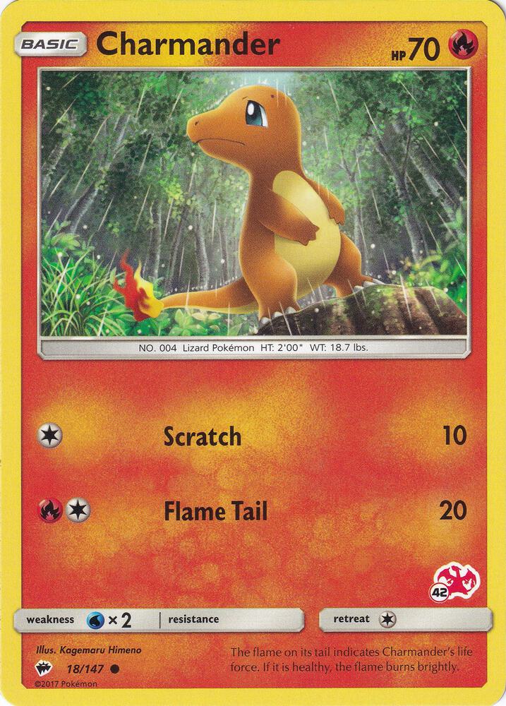 Charmander (18/147) (Charizard Stamp #42) [Battle Academy 2020]