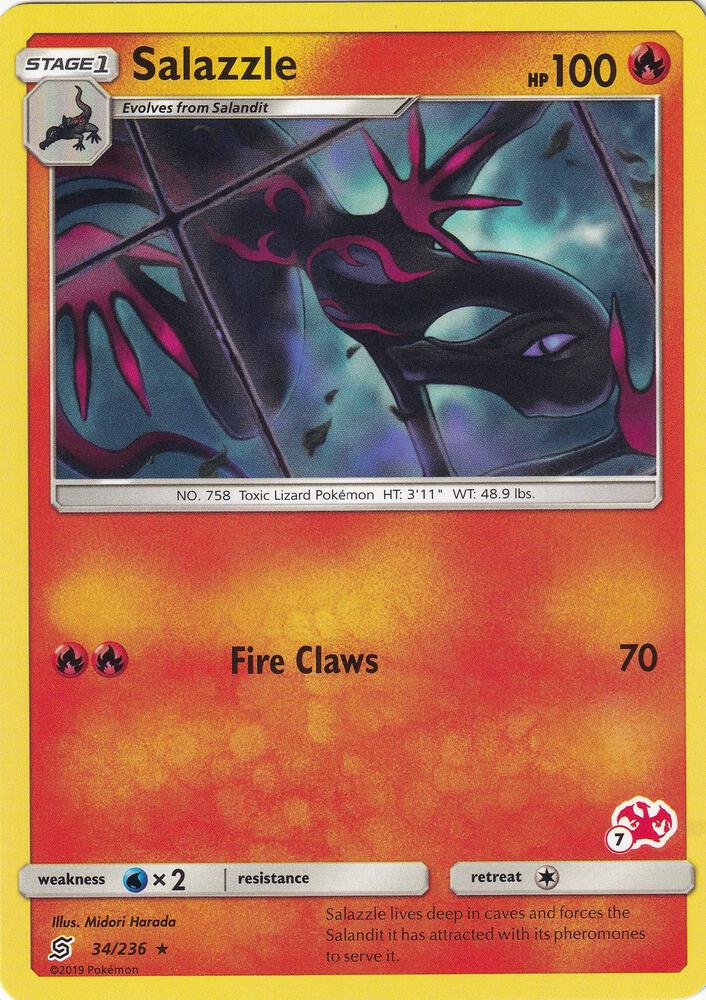Salazzle (34/236) (Charizard Stamp #7) [Battle Academy 2020]