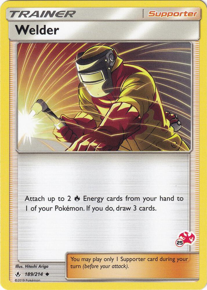 Welder (189/214) (Charizard Stamp #25) [Battle Academy 2020]