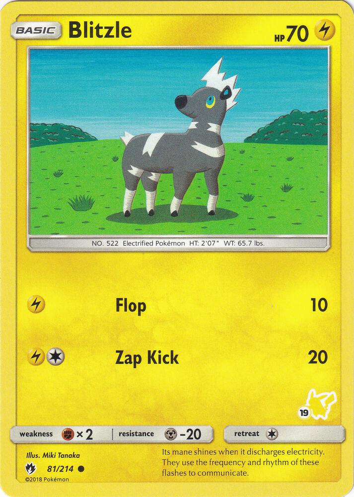 Blitzle (81/214) (Pikachu Stamp #19) [Battle Academy 2020]