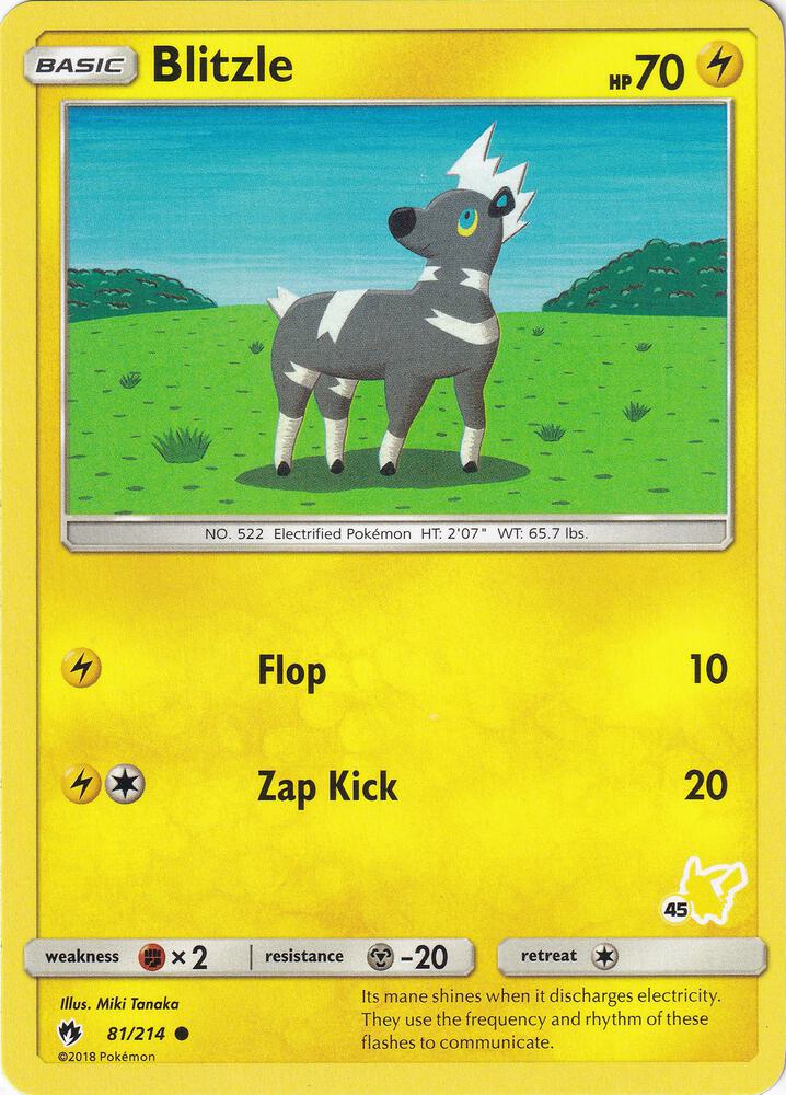 Blitzle (81/214) (Pikachu Stamp #45) [Battle Academy 2020]