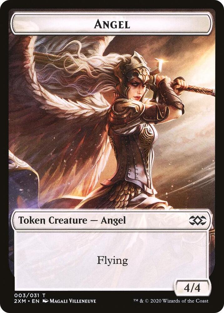 Angel // Human Soldier Double-Sided Token [Double Masters Tokens]