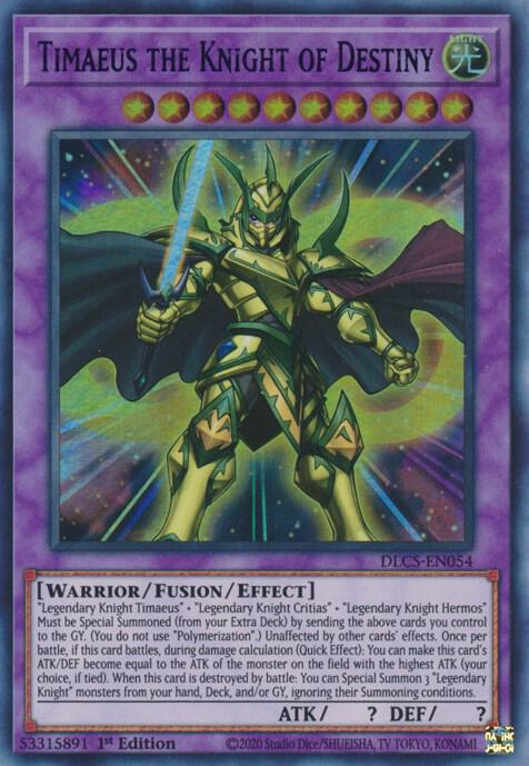 Timaeus the Knight of Destiny (Blue) [DLCS-EN054] Ultra Rare