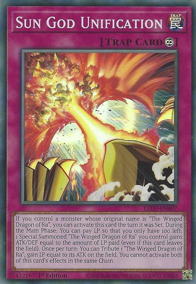 Sun God Unification [LED7-EN007] Super Rare
